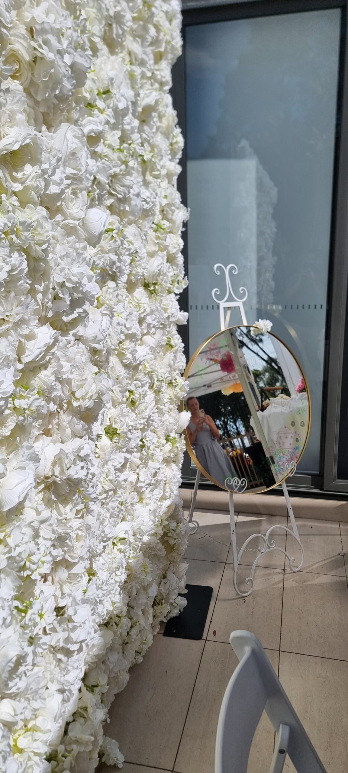 Round GOLD border welcome only mirror - Image 2