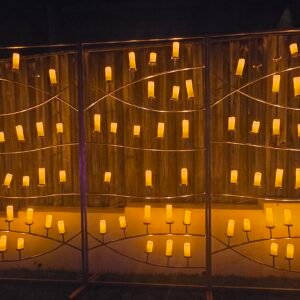 candle wall panels with candles